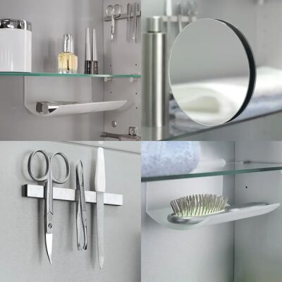 Sanipa Reflection Aluminium-Spiegelschrank ALEX 150 mit LED-Beleuchtung - Spiegelschrank Sanipa Reflection Aluminium-Spiegelschrank ALEX 150 mit LED-Beleuchtung - Spiegelschrank