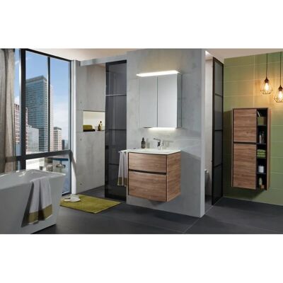 Sanipa Reflection Aluminium-Spiegelschrank ANNY 60 mit LED-Lichtsegel - Spiegelschrank Sanipa Reflection Aluminium-Spiegelschrank ANNY 60 mit LED-Lichtsegel - Spiegelschrank