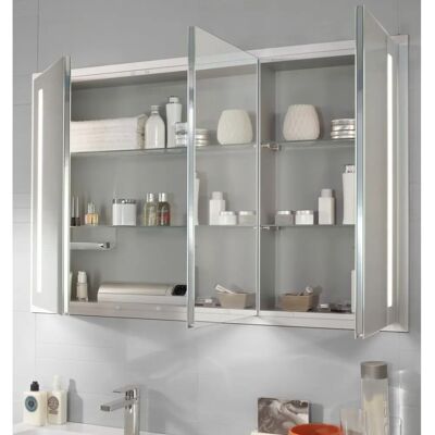Sanipa Reflection Aluminium-Wandspiegelschrank WILMA 125 mit LED-Beleuchtung Sanipa Reflection Aluminium-Wandspiegelschrank WILMA 125 mit LED-Beleuchtung