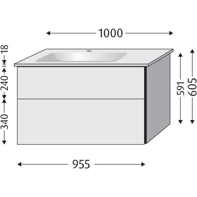 Sanipa - Venticello 100 cm - 2 Auszüge Sanipa - Venticello 100 cm - 2 Auszüge