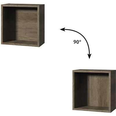 Sanipa Cubes Regalmodul - Eiche-Nebraska - 35x35x18cm - Aufbewahrungswürfel Sanipa Cubes Regalmodul - Eiche-Nebraska - 35x35x18cm - Aufbewahrungswürfel