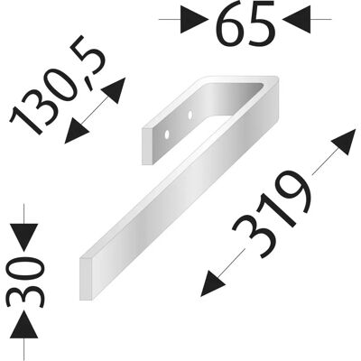 Sanipa HH80025 - Handdoekhouder - Enkelarm 31,9cm Sanipa HH80025 - Handdoekhouder - Enkelarm 31,9cm