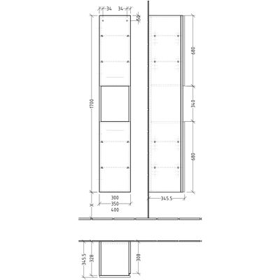 Sanipa - BP1171R - Marine-Matt - Hochschrank Sanipa - BP1171R - Marine-Matt - Hochschrank