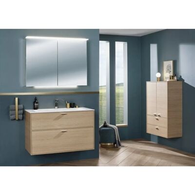 Sanipa Reflection Aluminium-Spiegelschrank ANNY 100 mit LED-Licht - Badmöbel Sanipa Reflection Aluminium-Spiegelschrank ANNY 100 mit LED-Licht - Badmöbel
