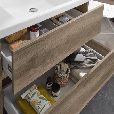 Sanipa Solo One Harmonia Waschbecken-Set - Wandmontage, 2 Schubladen Sanipa Solo One Harmonia Waschbecken-Set - Wandmontage, 2 Schubladen