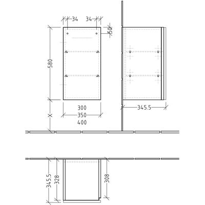 Sanipa - BR13880 - 35 cm - 1 Tür - Badschrank Sanipa - BR13880 - 35 cm - 1 Tür - Badschrank