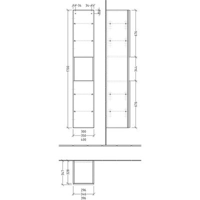 Sanipa Modell SM11622 Badezimmer Schrank - Badmöbel Sanipa Modell SM11622 Badezimmer Schrank - Badmöbel
