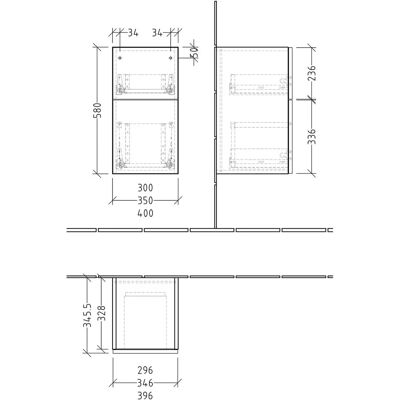 Sanipa 3way Unterschrank - Weiß-Soft, 40cm Sanipa 3way Unterschrank - Weiß-Soft, 40cm