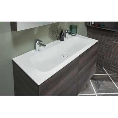 Sanipa 3way Keramik-Set Finion Doppelwaschtisch - Eiche-Arizona - Badezimmer-Set Sanipa 3way Keramik-Set Finion Doppelwaschtisch - Eiche-Arizona - Badezimmer-Set