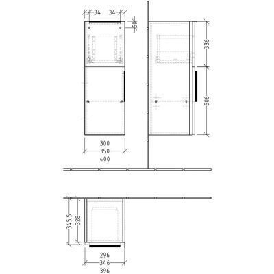 Sanipa UM12559 Badschrank - Eiche-Kansas, 30cm, 1 Tür, 1 Auszug Sanipa UM12559 Badschrank - Eiche-Kansas, 30cm, 1 Tür, 1 Auszug