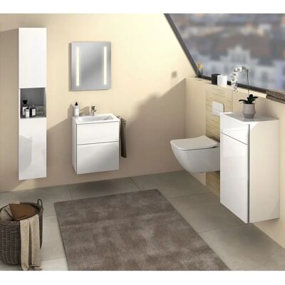 Sanipa - 3way Glaswaschtisch 51,5 cm - 2 Auszüge - Griff-Leiste - Spülenschrank Sanipa - 3way Glaswaschtisch 51,5 cm - 2 Auszüge - Griff-Leiste - Spülenschrank