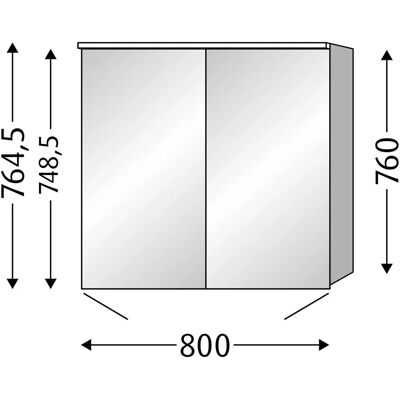 Sanipa Reflection Aluminium Spiegelkast ARND - LED Paneel - A++ Sanipa Reflection Aluminium Spiegelkast ARND - LED Paneel - A++