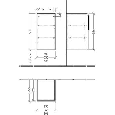 Sanipa - UF13867 - Sandgrau-Matt - 35 cm - Badezimmer-Schrank Sanipa - UF13867 - Sandgrau-Matt - 35 cm - Badezimmer-Schrank
