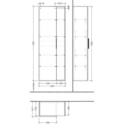 Sanipa - 3way 60cm - 1 Tür Anschlag links - cabinet Sanipa - 3way 60cm - 1 Tür Anschlag links - cabinet