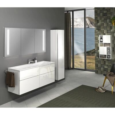 Sanipa - 3way Glas-Waschtisch 131.5 cm - Bathroom vanity set Sanipa - 3way Glas-Waschtisch 131.5 cm - Bathroom vanity set