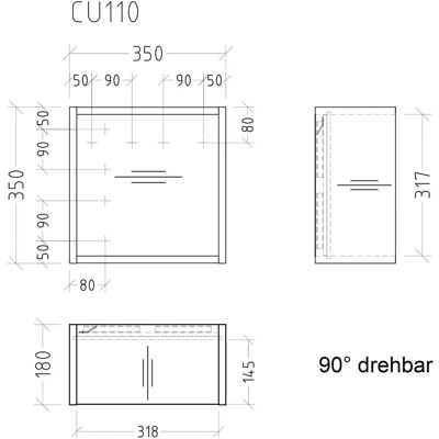 Sanipa Eiche Modular Stauraum - Wandmontage, 3 Größen Sanipa Eiche Modular Stauraum - Wandmontage, 3 Größen