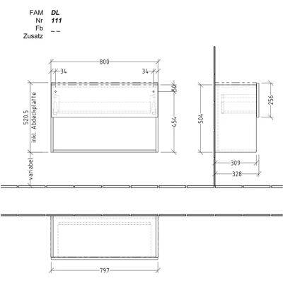 Sanipa - DL11159 - 80 cm - Badschrank Sanipa - DL11159 - 80 cm - Badschrank