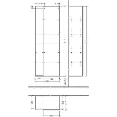 Sanipa 3way Stauraumschrank - Eiche Natural-Touch Sanipa 3way Stauraumschrank - Eiche Natural-Touch