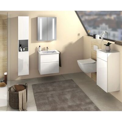 Sanipa Keramik-Waschtisch-Set mit Natur-Eiche - 3way Collection Sanipa Keramik-Waschtisch-Set mit Natur-Eiche - 3way Collection