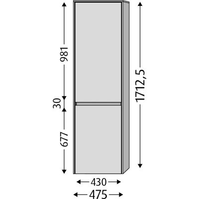 Sanipa Twiga Hochschrank Eiche Natural-Touch - 2 Türen, Innen in Anthrazit Sanipa Twiga Hochschrank Eiche Natural-Touch - 2 Türen, Innen in Anthrazit