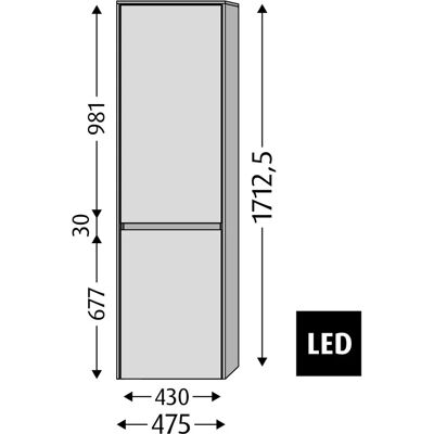 Sanipa Twiga Badschrank - LED-Beleuchtung, 2 Türen, Eiche Natural-Touch Sanipa Twiga Badschrank - LED-Beleuchtung, 2 Türen, Eiche Natural-Touch