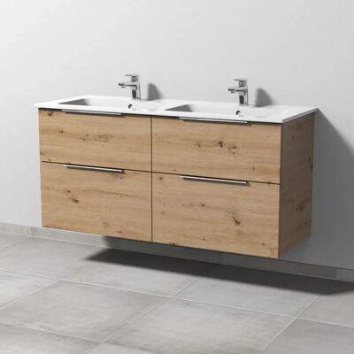 Sanipa Eiche Natural-Touch Doppelwaschtisch Unterschrank - 3way System Sanipa Eiche Natural-Touch Doppelwaschtisch Unterschrank - 3way System