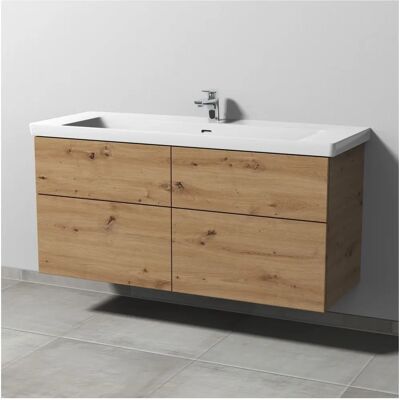 Sanipa Eiche Natural-Touch Wandmontierter Waschtisch-Schranksystem Sanipa Eiche Natural-Touch Wandmontierter Waschtisch-Schranksystem