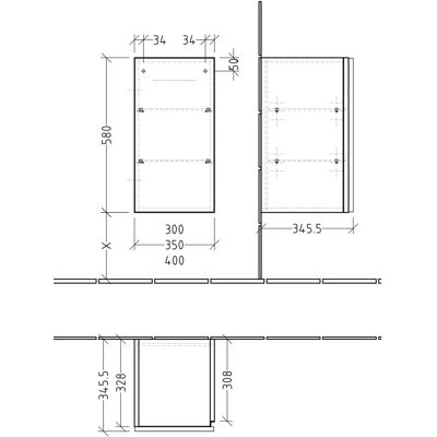 Sanipa - BP1361R - Marine-Matt - 30 cm - Badezimmer-Unterschrank Sanipa - BP1361R - Marine-Matt - 30 cm - Badezimmer-Unterschrank