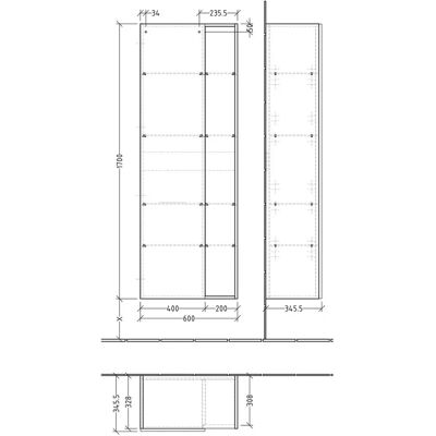 Sanipa Modell BP1801U Kaschmir-Matt Wand-Speicherschrank - Stauraumschrank Sanipa Modell BP1801U Kaschmir-Matt Wand-Speicherschrank - Stauraumschrank