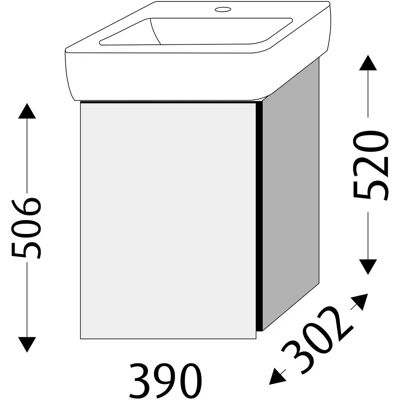 Sanipa Modell SM87085 Eiche Natural-Touch Wandmontierter Waschtischunterbau - Waschtischunterbau Sanipa Modell SM87085 Eiche Natural-Touch Wandmontierter Waschtischunterbau - Waschtischunterbau