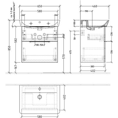 Sanipa - UP6491U - Kaschmir-Matt - 65 cm - Unterbauschrank Sanipa - UP6491U - Kaschmir-Matt - 65 cm - Unterbauschrank
