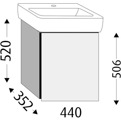 Sanipa - Renova Plan 50 cm - Badunterschrank Sanipa - Renova Plan 50 cm - Badunterschrank