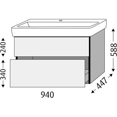 Sanipa Kaschmir-Matt 3way Waschtischunterbau - Badezimmer Unterschrank Sanipa Kaschmir-Matt 3way Waschtischunterbau - Badezimmer Unterschrank