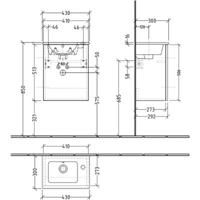 Sanipa - ME by Starck 43 cm - Vulkan-Matt - Push to open - Unterbauschrank Sanipa - ME by Starck 43 cm - Vulkan-Matt - Push to open - Unterbauschrank