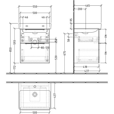 Sanipa - UP7651V - Waschtischunterschrank Sanipa - UP7651V - Waschtischunterschrank