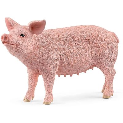 Figurina de porc roz de Farm World de Schleich - Jucărie pentru copii Figurina de porc roz de Farm World de Schleich - Jucărie pentru copii