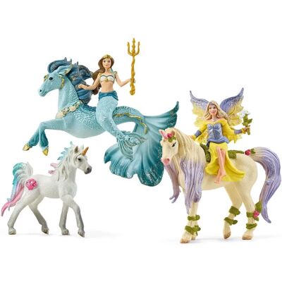 Schleich Bayala Feya, sjöjungfru Eyela, enhörning och ponniset - 5 delar Schleich Bayala Feya, sjöjungfru Eyela, enhörning och ponniset - 5 delar