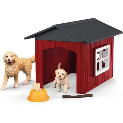 Schleich Golden Retriever Kutyaól Szett - Farm World Játék Schleich Golden Retriever Kutyaól Szett - Farm World Játék