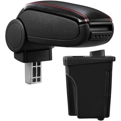 Pro.tec Hyundai I30 GD Mittelarmlehne - Stauraum, Kunstleder, Schwarz & Rote Nähte Pro.tec Hyundai I30 GD Mittelarmlehne - Stauraum, Kunstleder, Schwarz & Rote Nähte