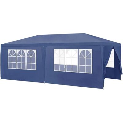 casa.pro Gartenpavillon - 600x300cm - Stahlrahmen - Faltbar - Dunkelblau casa.pro Gartenpavillon - 600x300cm - Stahlrahmen - Faltbar - Dunkelblau