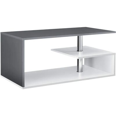 en.casa 90x50x41cm Couchtisch mit 3 Regalen - Moderner Stil en.casa 90x50x41cm Couchtisch mit 3 Regalen - Moderner Stil