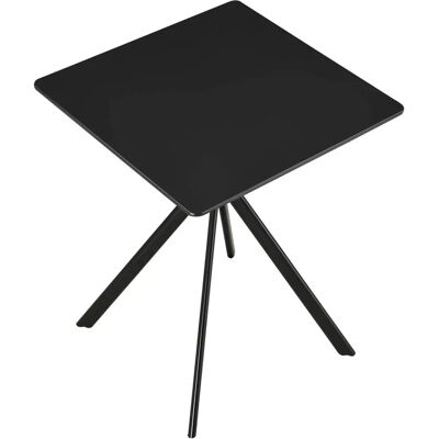 en.casa Table à manger noire 60x60x75cm pour 2 - Publicité en.casa Table à manger noire 60x60x75cm pour 2 - Publicité