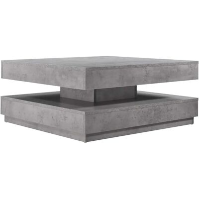 en.casa - Table basse - 76x76x38cm - Rangement - Effet béton - Publicité en.casa - Table basse - 76x76x38cm - Rangement - Effet béton - Publicité