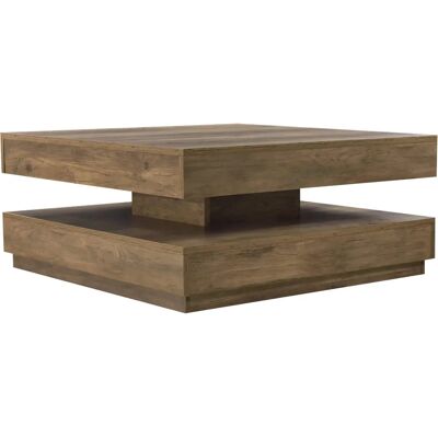 en.casa Table basse effet bois 76x76x38cm - Table basse en.casa Table basse effet bois 76x76x38cm - Table basse