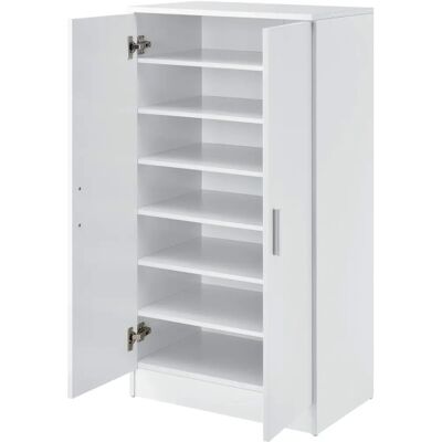 en.casa - Armário para sapatos - Branco - 108x55x35cm - 14 pares en.casa - Armário para sapatos - Branco - 108x55x35cm - 14 pares