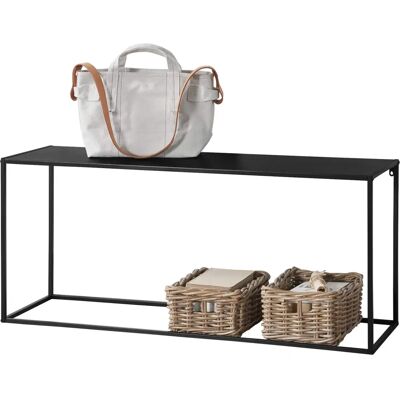 en.casa - Konsolentisch - 50x115x32 cm - Wandmontage oder frei stehend - Schwarzmatt en.casa - Konsolentisch - 50x115x32 cm - Wandmontage oder frei stehend - Schwarzmatt