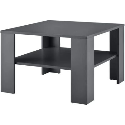 en.casa Table Basse Gris Foncé avec Étagère Inférieure - Table de Salon - Table d'Appoint - Mobilier de Salon en.casa Table Basse Gris Foncé avec Étagère Inférieure - Table de Salon - Table d'Appoint - Mobilier de Salon