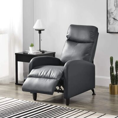 en.casa Fauteuil Relax Gris - Dossier Réglable - Design Moderne - Publicité en.casa Fauteuil Relax Gris - Dossier Réglable - Design Moderne - Publicité