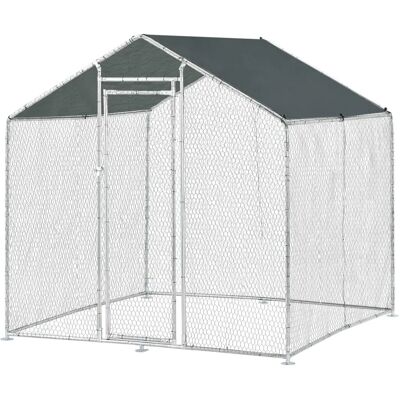PRO.TEC Cage d'animaux de jardin 2x2x2m Toit résistant aux UV et étanche - Publicité PRO.TEC Cage d'animaux de jardin 2x2x2m Toit résistant aux UV et étanche - Publicité