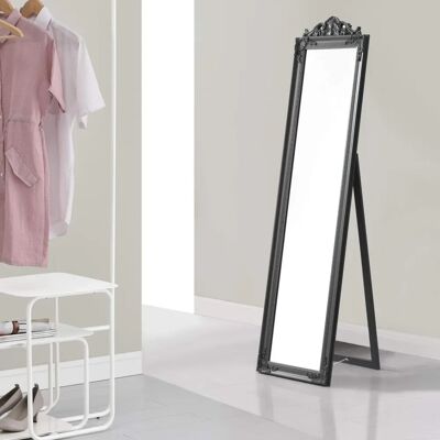 en.casa Miroir pleine longueur style baroque - 160x40 cm Gris foncé - Publicité en.casa Miroir pleine longueur style baroque - 160x40 cm Gris foncé - Publicité